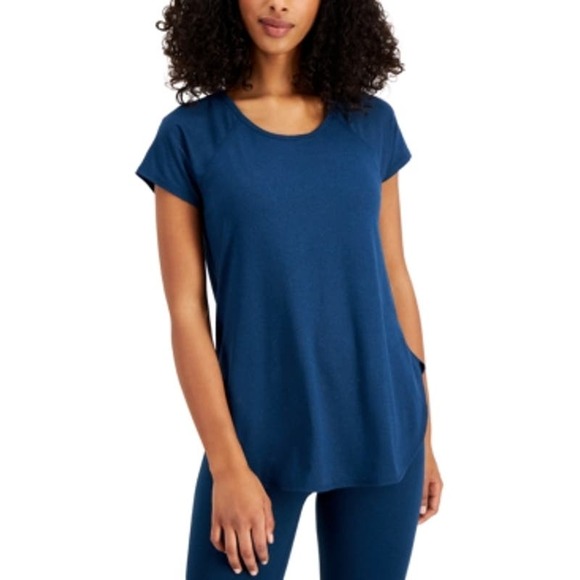 Ideology Tops - ID Ideology Women's Essentials Sweat Set T-Shirt, Blue S